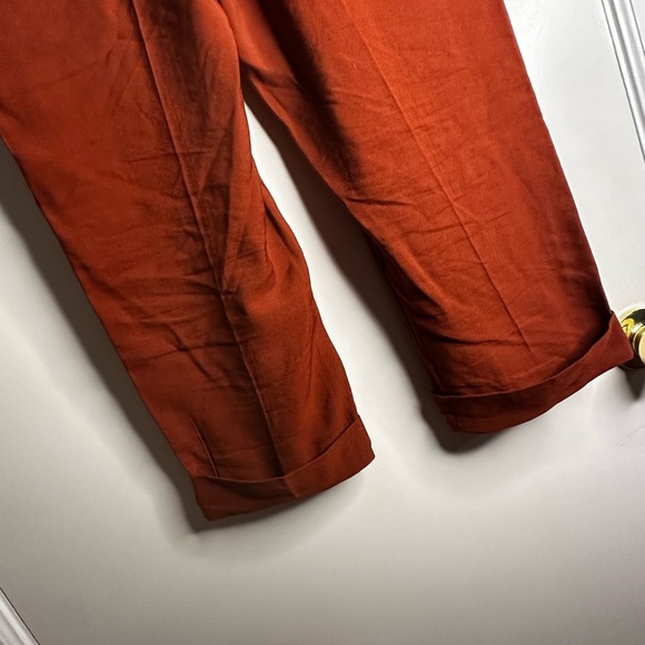 A New Day High-Rise Slim Fit Effortless Pintuck Ankle Pants Women Fiery Brown 8 - Picture 13 of 15